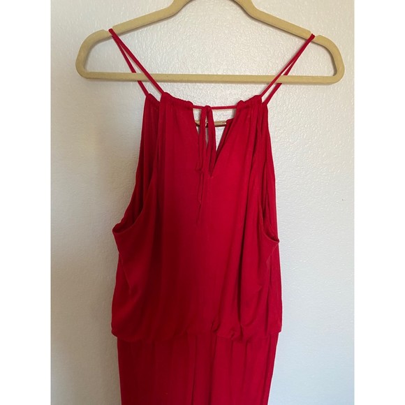 NWT Milano Cavell red V neck Jumpsuit Size - L - Picture 5 of 12